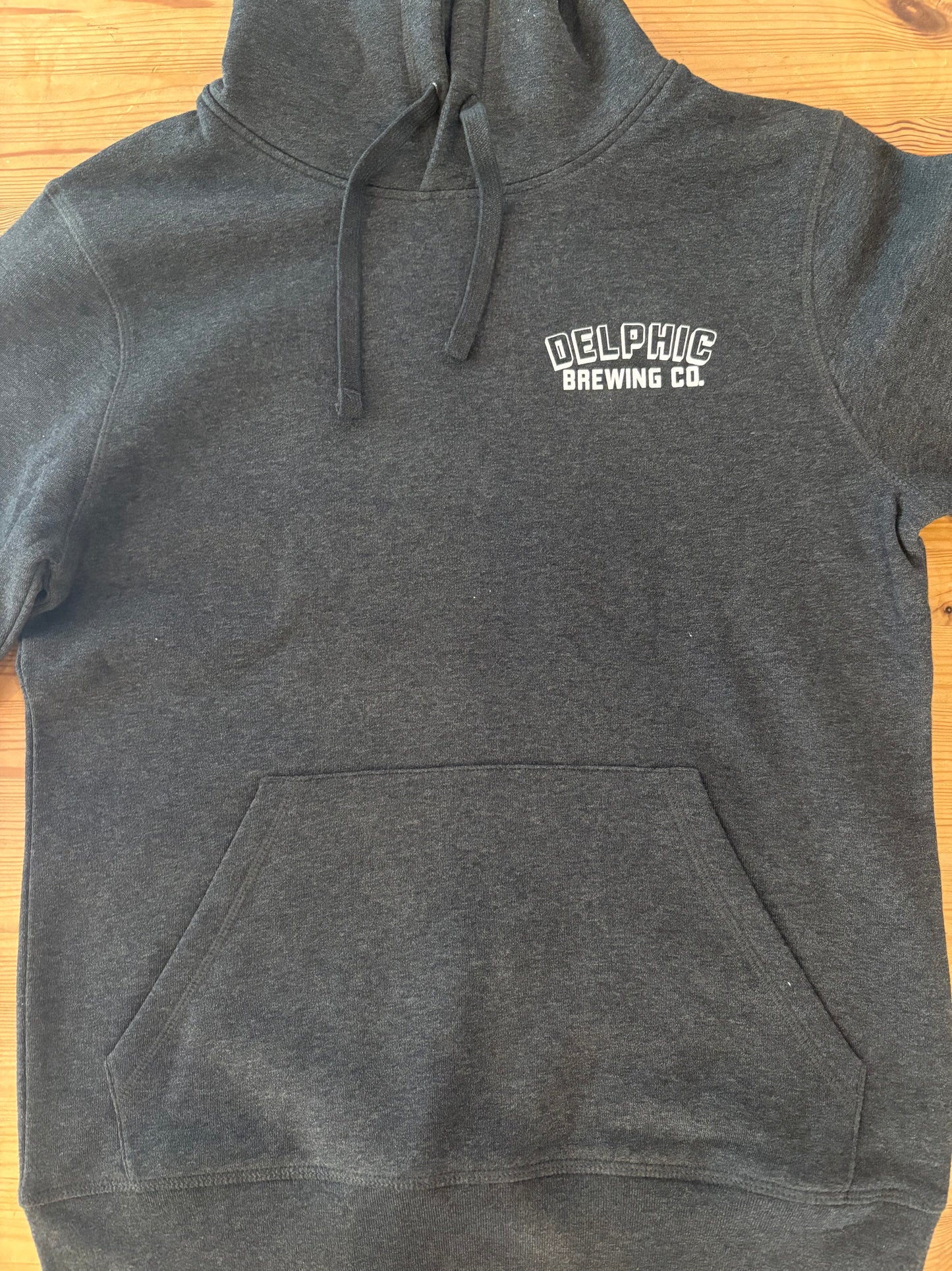 Delphic Brewing Co. Hoodie (Dark Heather Grey)