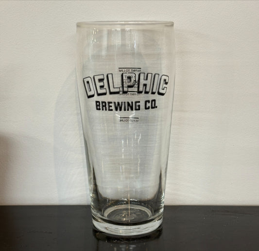 Branded Pint Glass - Delphic 20oz Billy